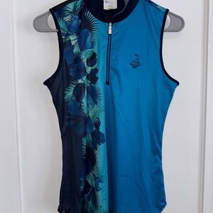 Peacock Print Golf Top